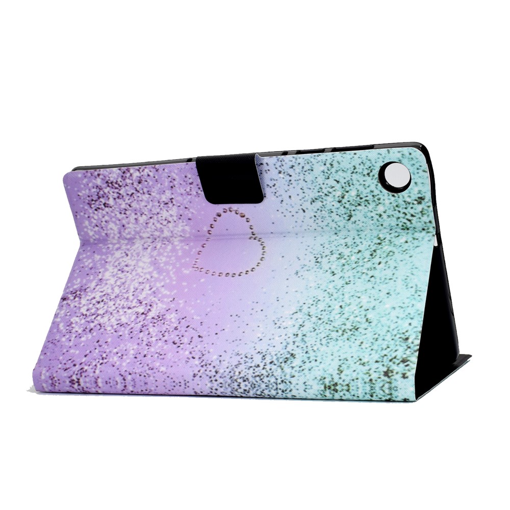 Pattern Printing Leather Stand Tablet Shell for Lenovo Tab M10 Plus TB-X606F - Glittery Element and Heart-4