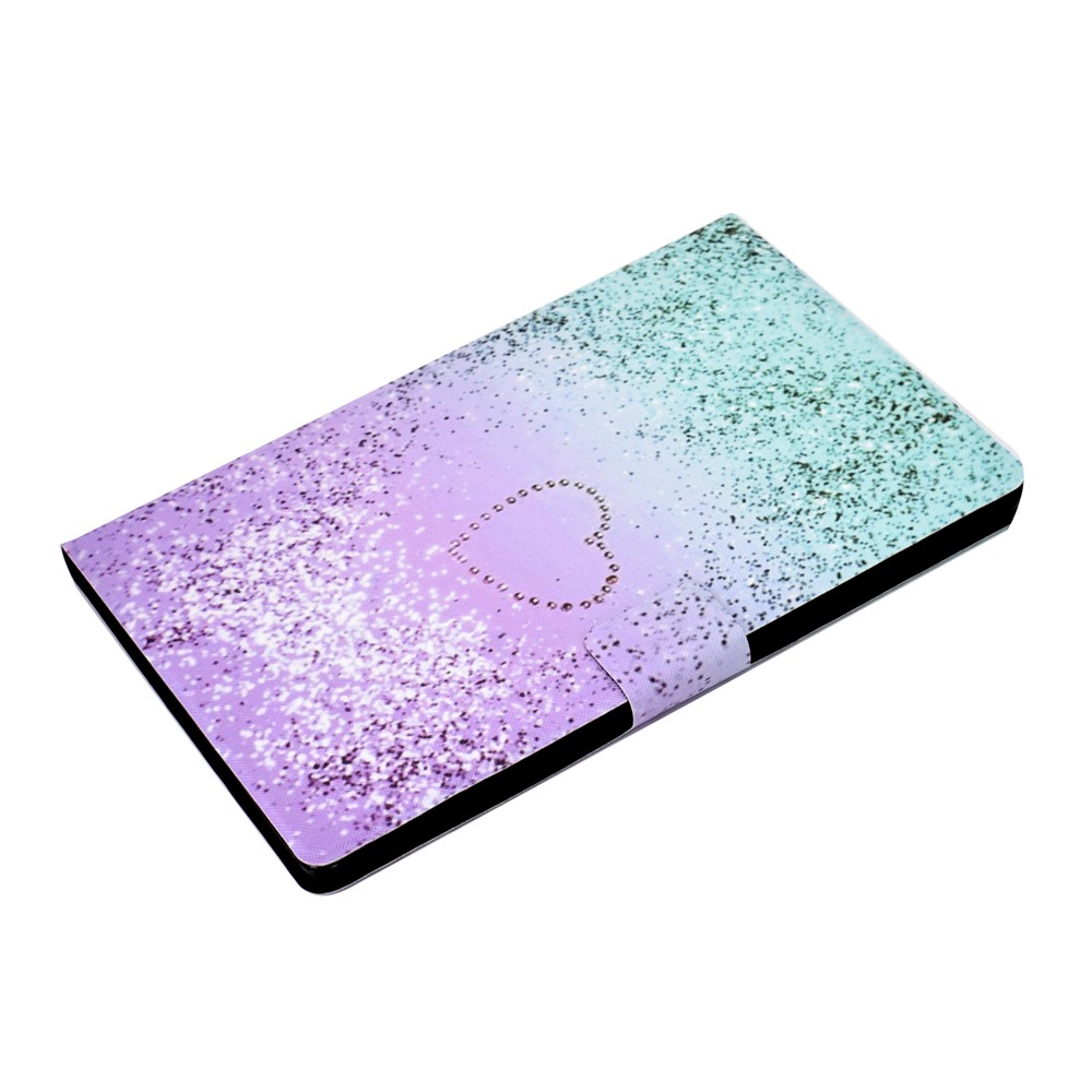 Pattern Printing Leather Stand Tablet Shell for Lenovo Tab M10 Plus TB-X606F - Glittery Element and Heart-5