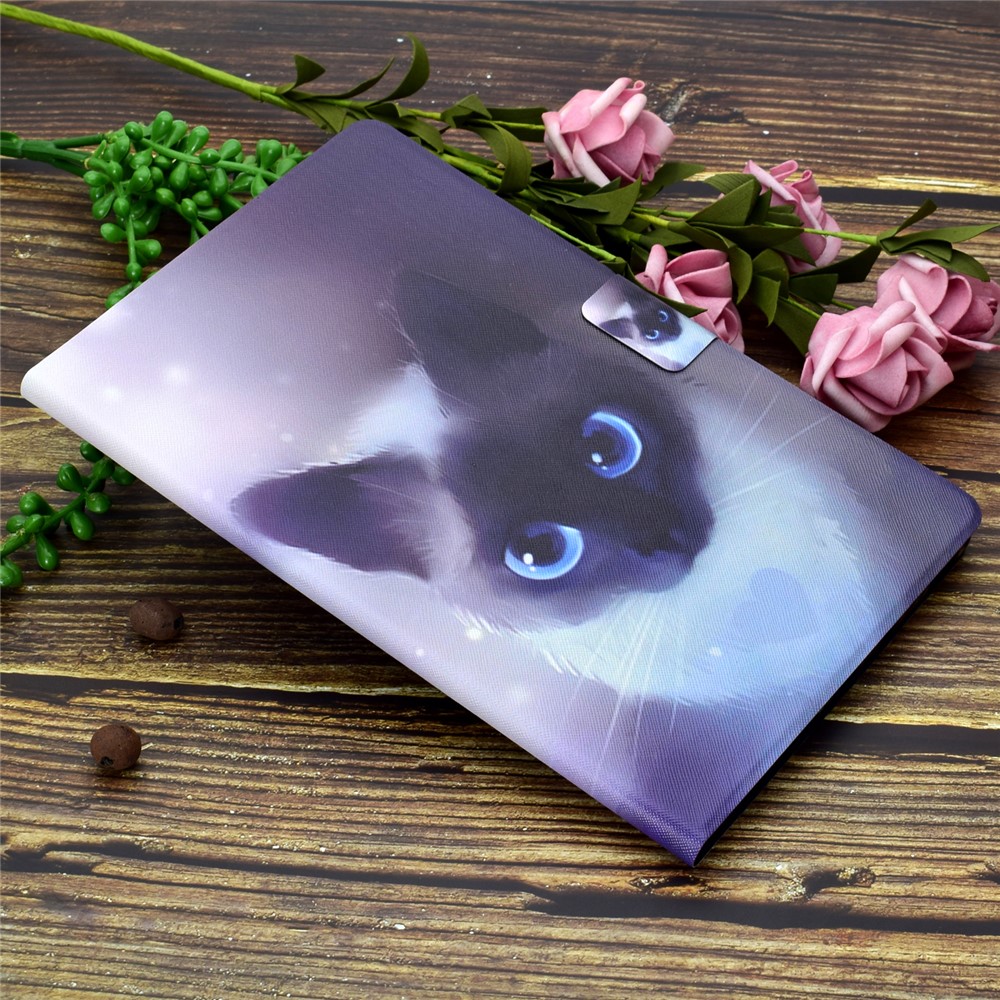 Pattern Printing Leather Stand Tablet Shell for Lenovo Tab M10 Plus TB-X606F - Cat-7