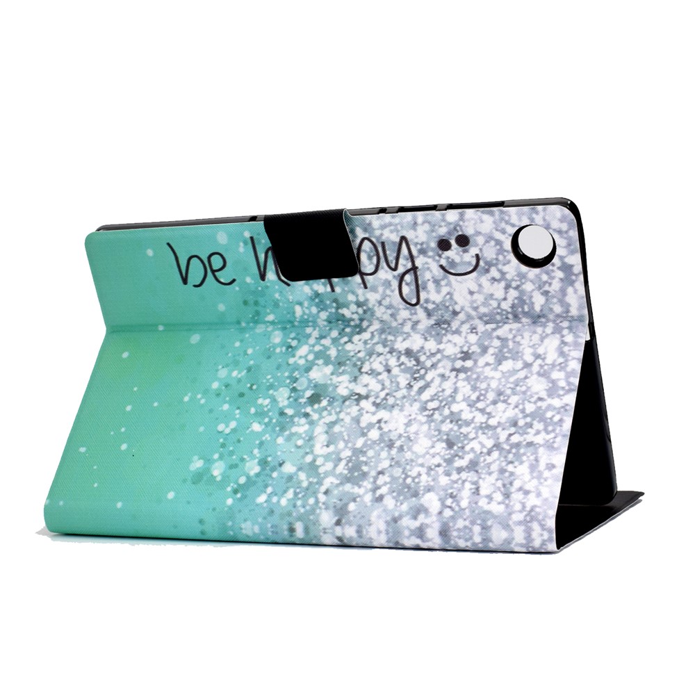 Pattern Printing Leather Stand Tablet Shell for Lenovo Tab M10 Plus TB-X606F - Be Happy-4