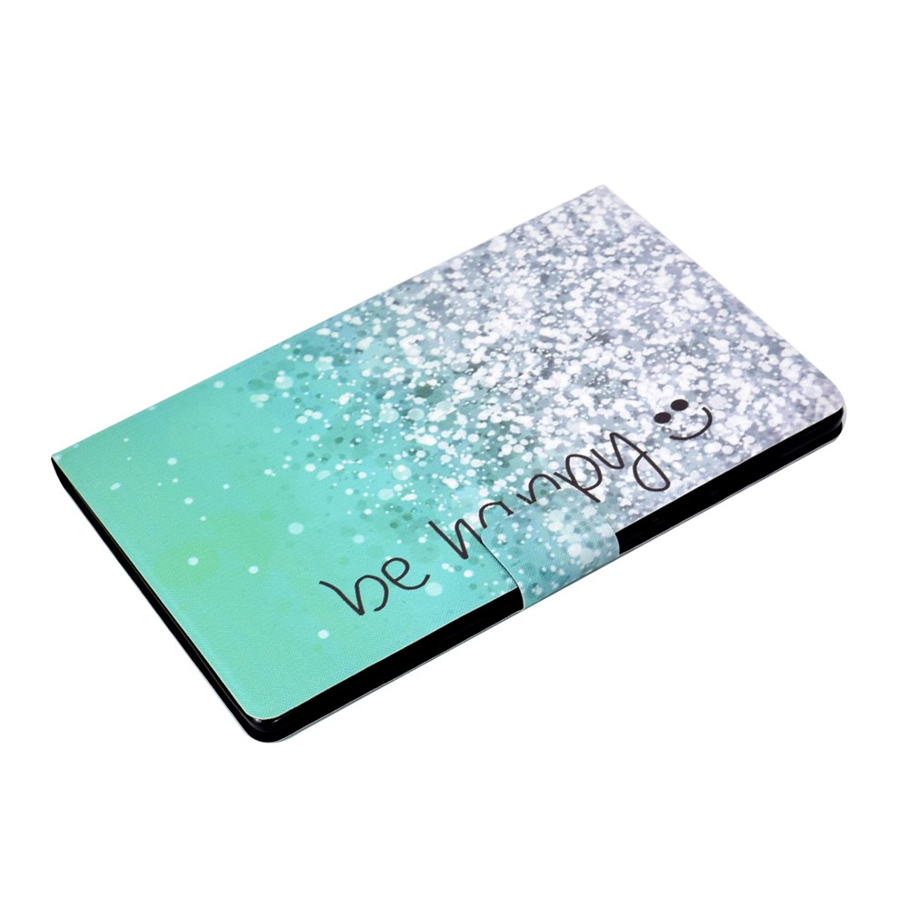 Pattern Printing Leather Stand Tablet Shell for Lenovo Tab M10 Plus TB-X606F - Be Happy-5