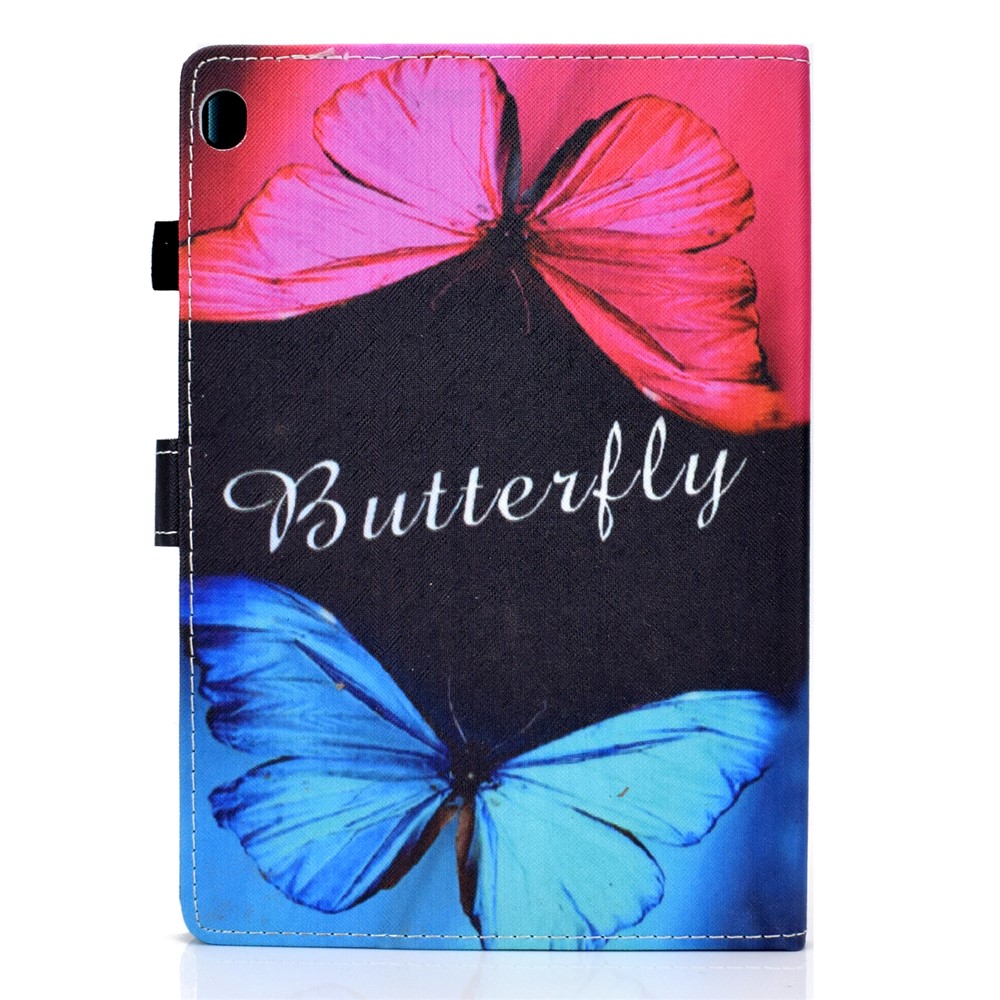 Pattern Printing Leather Card Holder Tablet Case for Lenovo Tab M10 TB-X605F - Butterfly-3