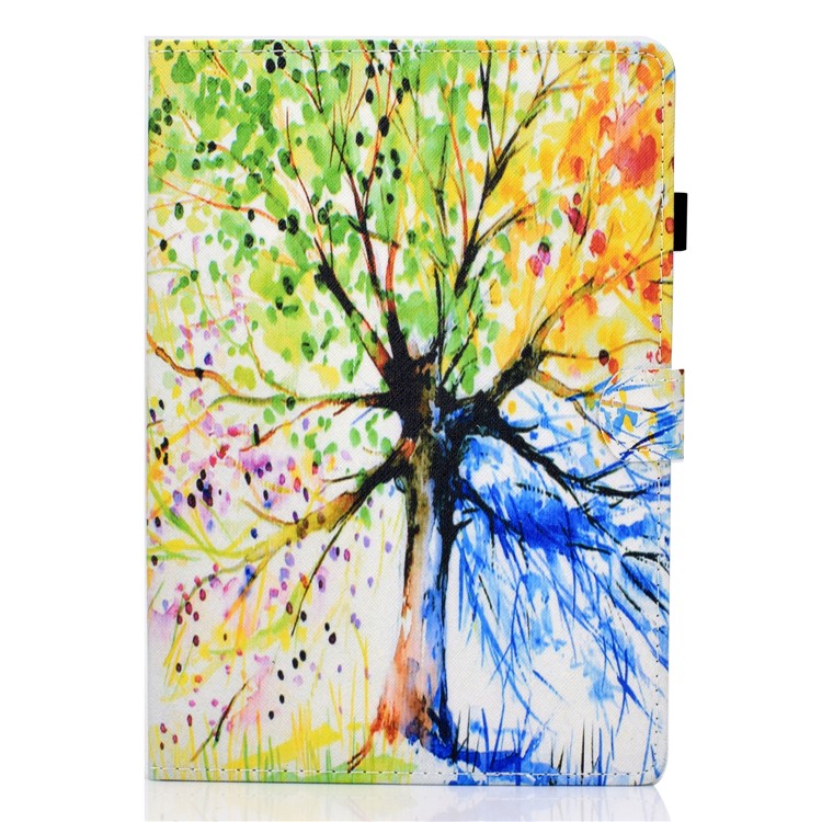 Pattern Printing Leather Card Holder Tablet Case for Lenovo Tab M10 TB-X605F - Life Tree-2