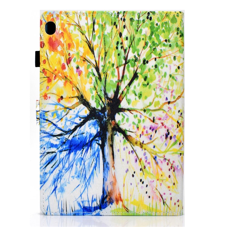 Pattern Printing Leather Card Holder Tablet Case for Lenovo Tab M10 TB-X605F - Life Tree-3
