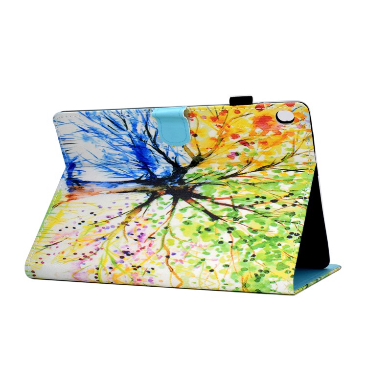 Pattern Printing Leather Card Holder Tablet Case for Lenovo Tab M10 TB-X605F - Life Tree-4