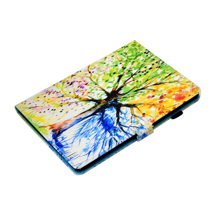 Pattern Printing Leather Card Holder Tablet Case for Lenovo Tab M10 TB-X605F - Life Tree-5