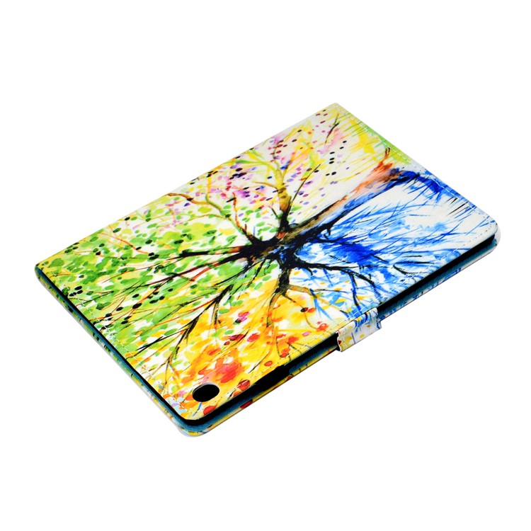 Pattern Printing Leather Card Holder Tablet Case for Lenovo Tab M10 TB-X605F - Life Tree-6