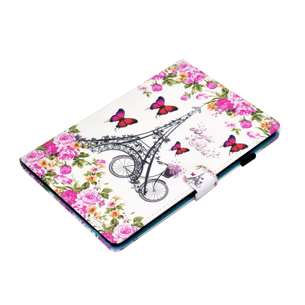 Pattern Printing Leather Card Holder Tablet Case for Lenovo Tab M10 TB-X605F - Eiffel Tower-5