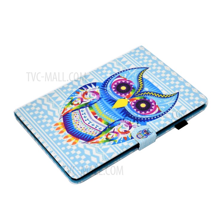 Pattern Printing Leather Card Holder Tablet Case for Lenovo Tab M10 TB-X605F - Owl-5