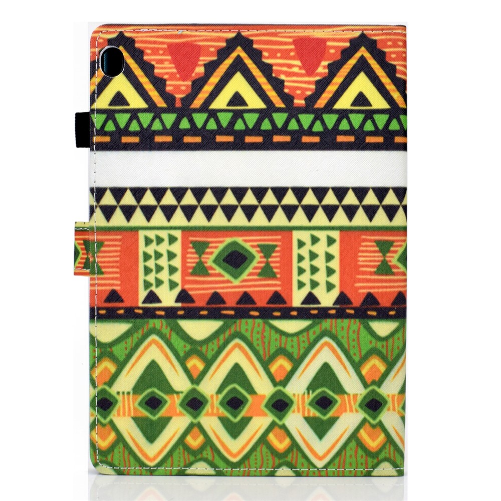 Pattern Printing Leather Card Holder Tablet Case for Lenovo Tab M10 TB-X605F - Geometric Patterns-3