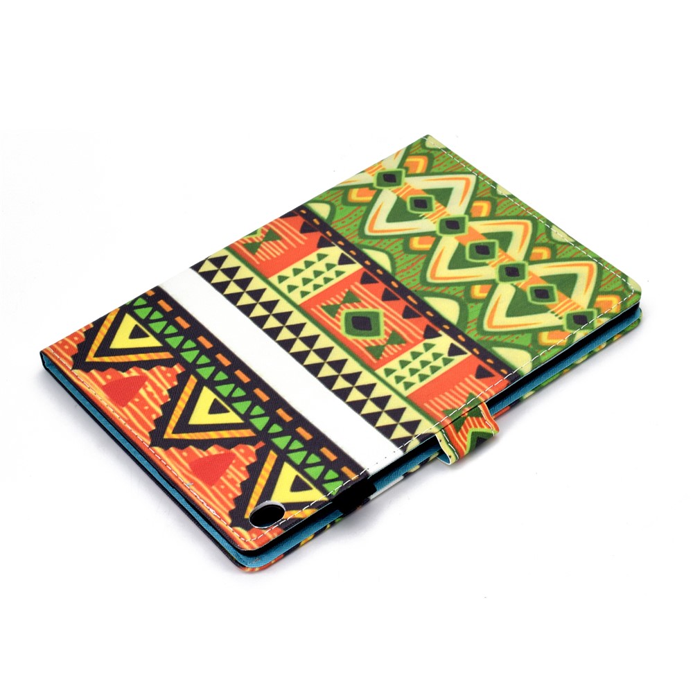 Pattern Printing Leather Card Holder Tablet Case for Lenovo Tab M10 TB-X605F - Geometric Patterns-6