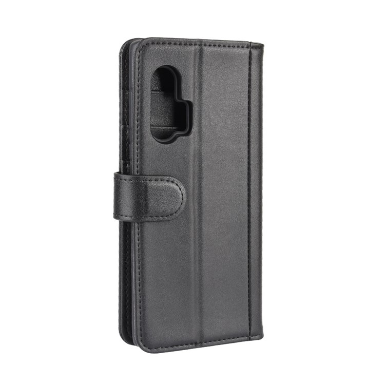 Split Leather Case with Wallet Stand for Motorola Edge Plus - Black-8