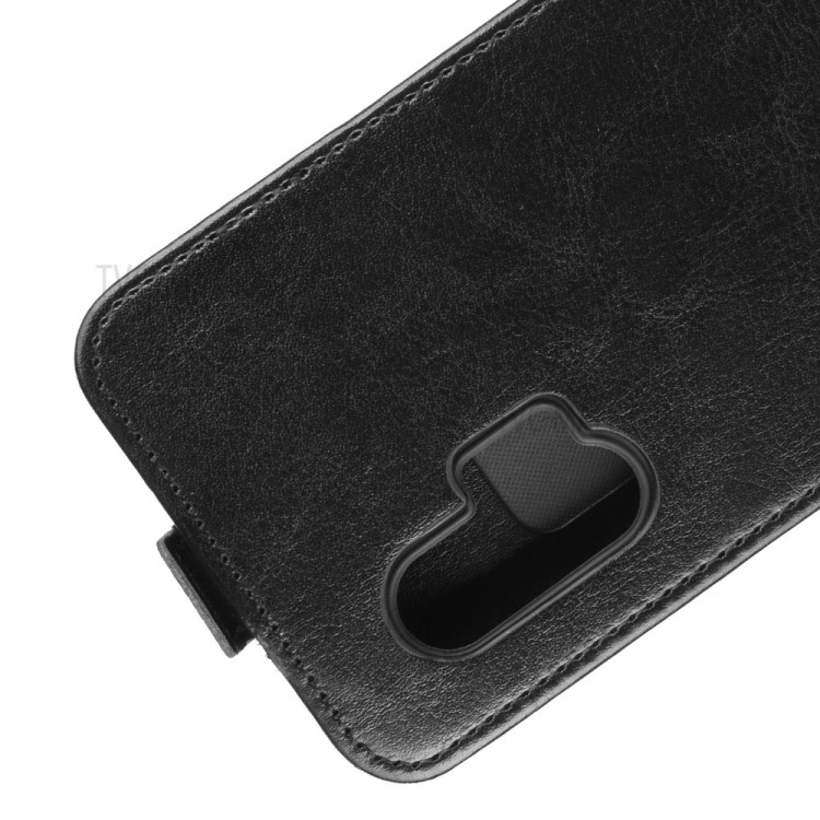 Crazy Horse Skin Vertical Flip Leather Cell Phone Case for Motorola Edge Plus - Black-3