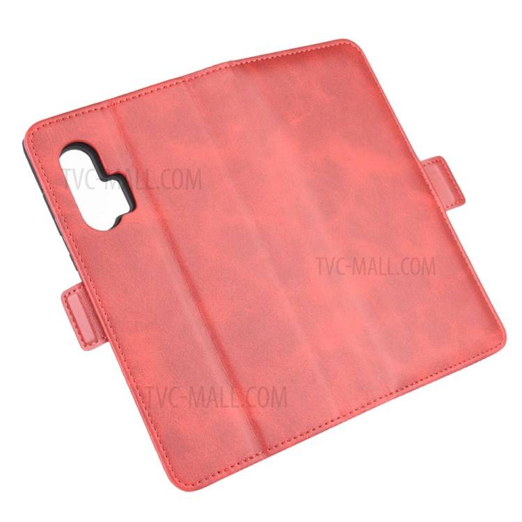 Magnet Adsorption Leather Shell for Motorola Edge Plus - Red-6