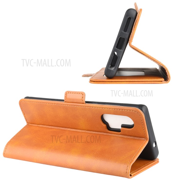 Magnet Adsorption Leather Shell for Motorola Edge Plus - Brown-5