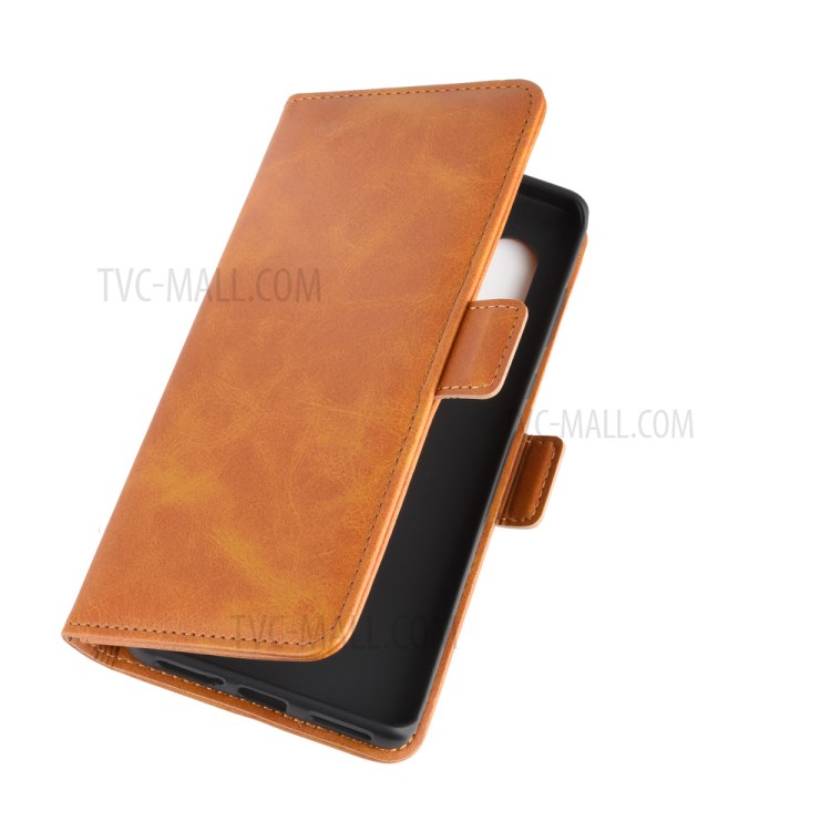 Magnet Adsorption Leather Shell for Motorola Edge Plus - Brown-7