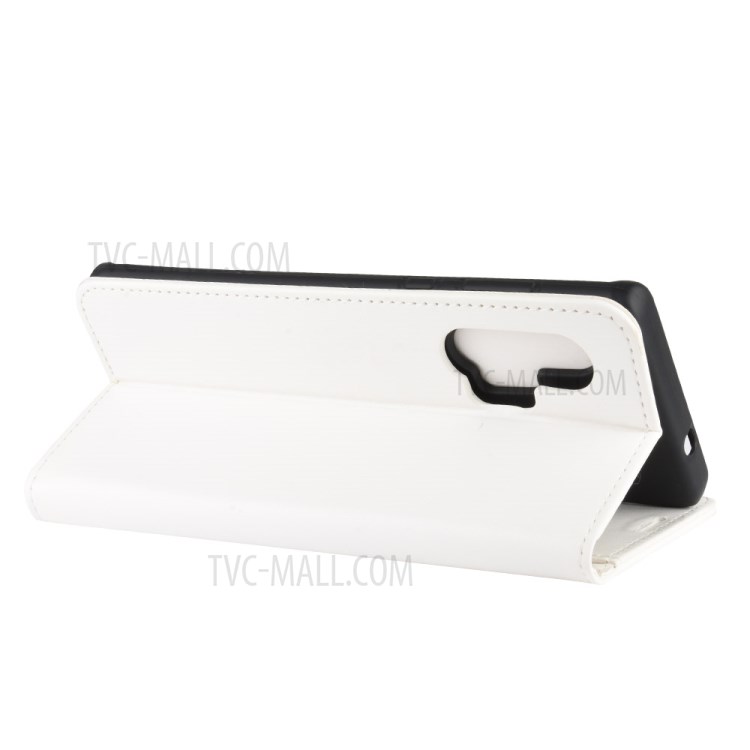 Crazy Horse Skin with Wallet Leather Stand Case for Motorola Edge Plus - White-7