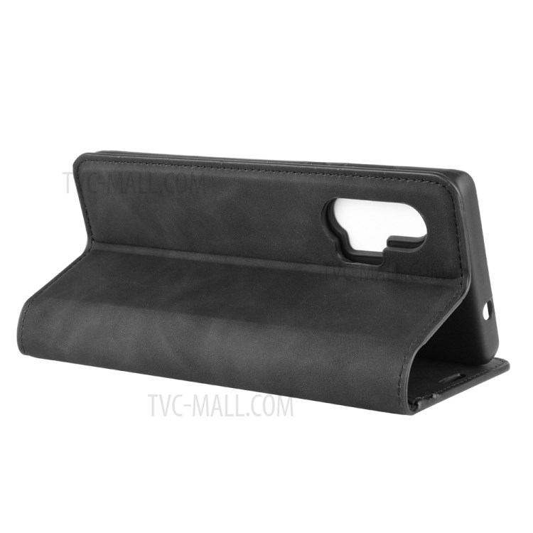 Silky Touch Leather Wallet Cool Cover for Motorola Edge Plus - Black-5