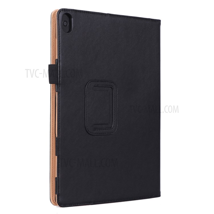 PU Leather Tablet Shell with Elastic Hand Strap for Lenovo Tab M10 TB-X605F - Black-5
