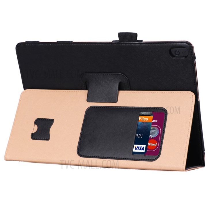 PU Leather Tablet Shell with Elastic Hand Strap for Lenovo Tab M10 TB-X605F - Black-7