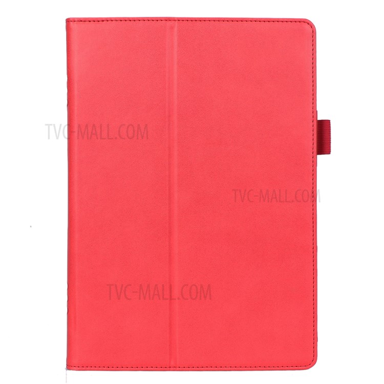 PU Leather Tablet Shell with Elastic Hand Strap for Lenovo Tab M10 TB-X605F - Red-2