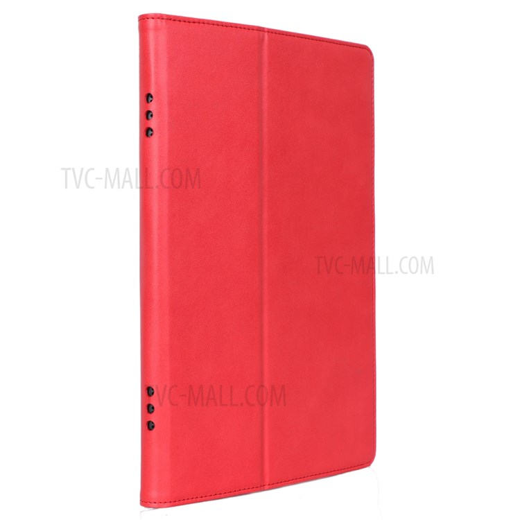 PU Leather Tablet Shell with Elastic Hand Strap for Lenovo Tab M10 TB-X605F - Red-4