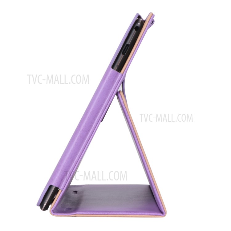 PU Leather Tablet Shell with Elastic Hand Strap for Lenovo Tab M10 TB-X605F - Purple-9
