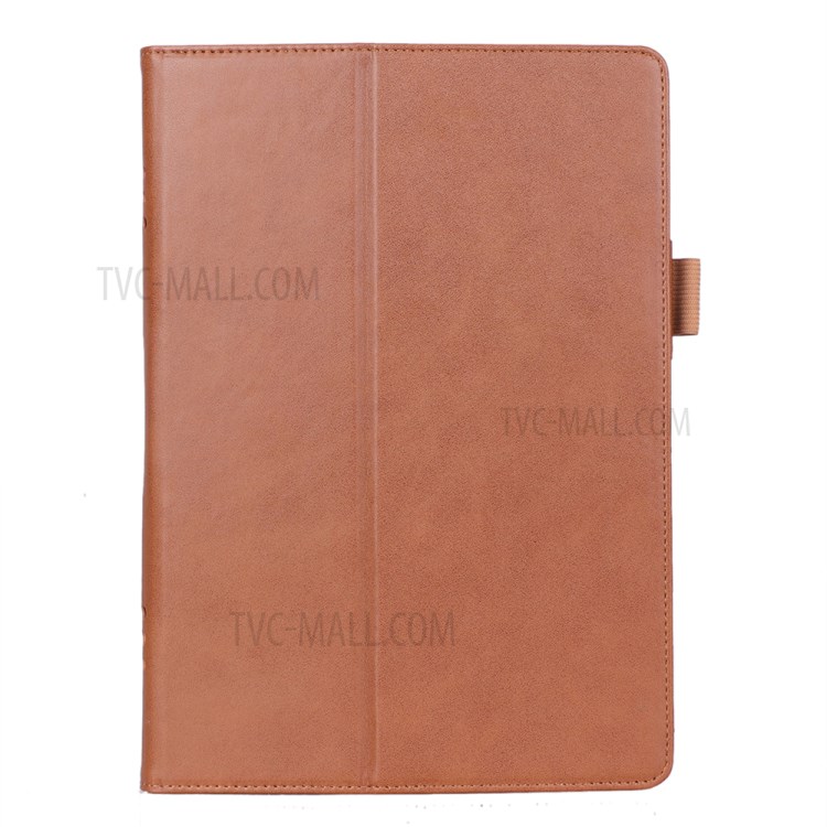 PU Leather Tablet Shell with Elastic Hand Strap for Lenovo Tab M10 TB-X605F - Brown-2