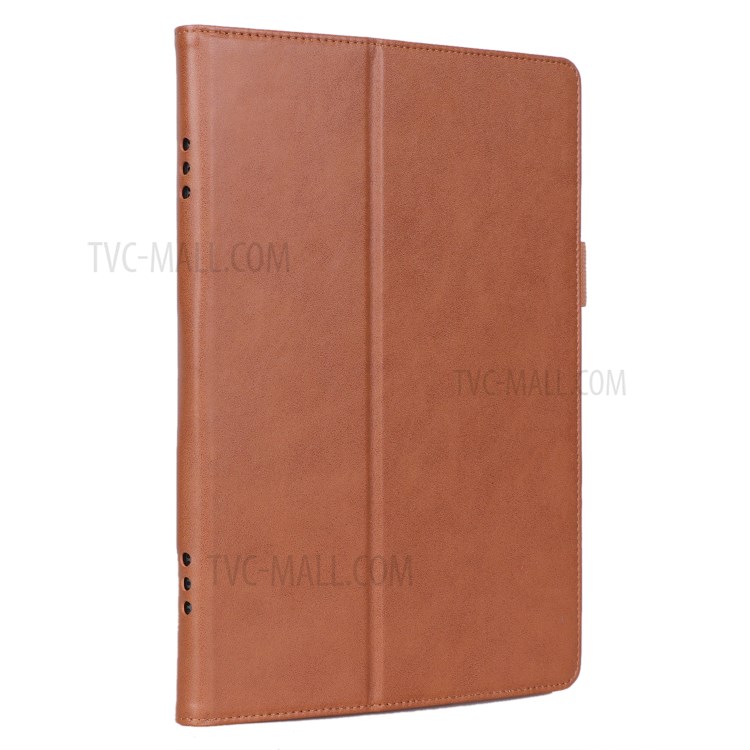 PU Leather Tablet Shell with Elastic Hand Strap for Lenovo Tab M10 TB-X605F - Brown-5