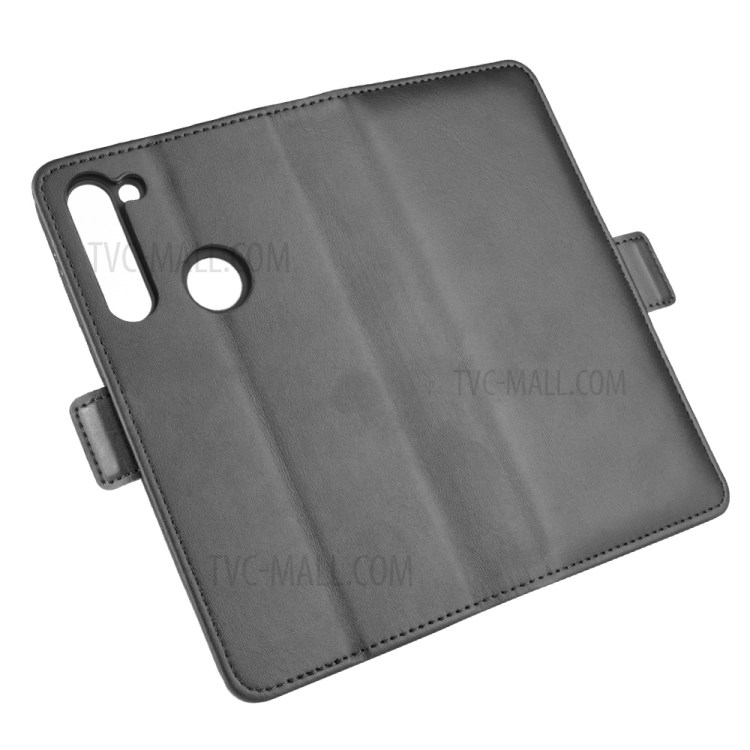 Magnetic PU Leather Stylish Flip Cover for Motorola Moto G8 Power - Black-2