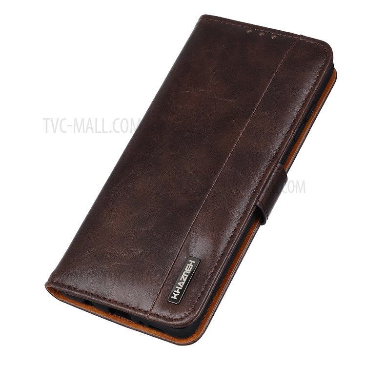 PU Leather Wallet Stand Cell Phone Case for Motorola Moto G8 Power Lite - Brown-4