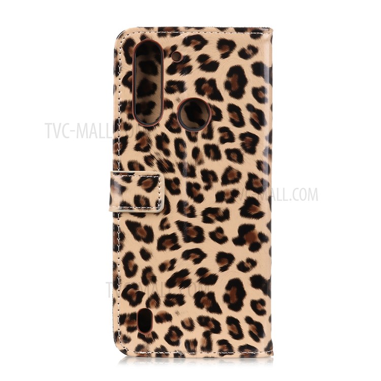 Leopard Texture Leather Wallet Phone Case for Motorola Moto G8 Power Lite-2