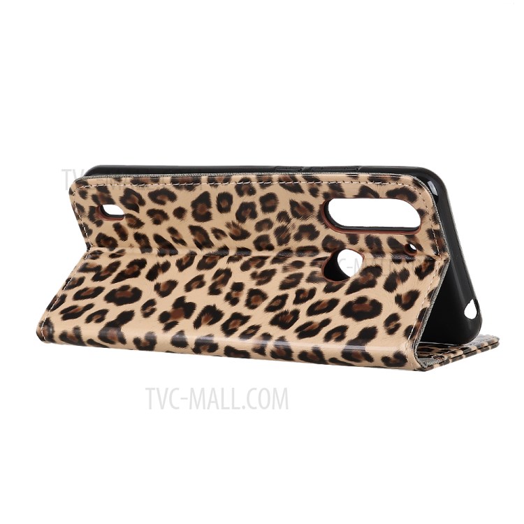Leopard Texture Leather Wallet Phone Case for Motorola Moto G8 Power Lite-3