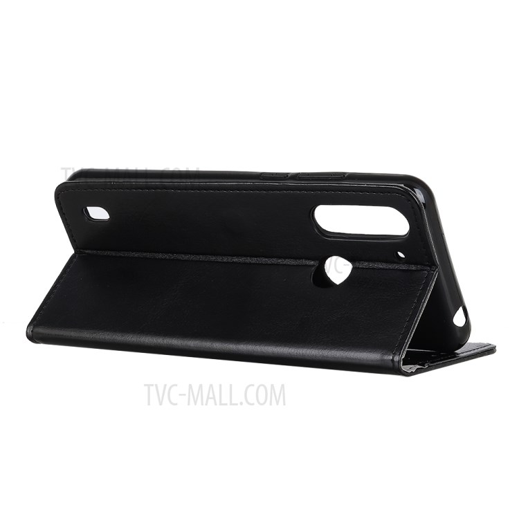 Wallet Leather Case Phone Shell for Motorola Moto G8 Power Lite - Black-3