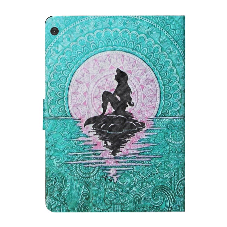 Pattern Printing Card Slots Stand Flip Leather Protective Case for Lenovo Tab M10 TB-X605F - Girl-3