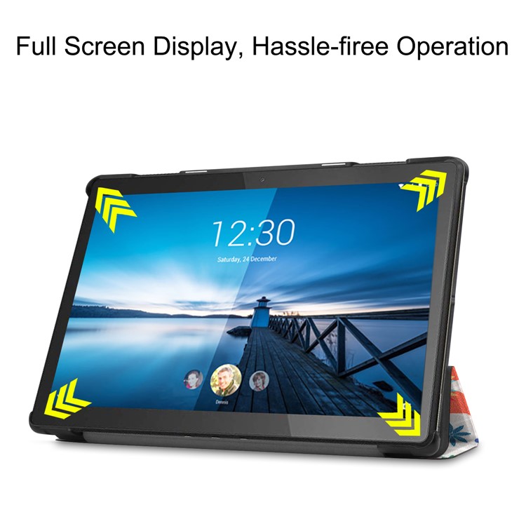 Pattern Printing Leather Tri-fold Tablet Flip Cover for Lenovo Tab M10 TB-X605F - Colorful Butterfly-7