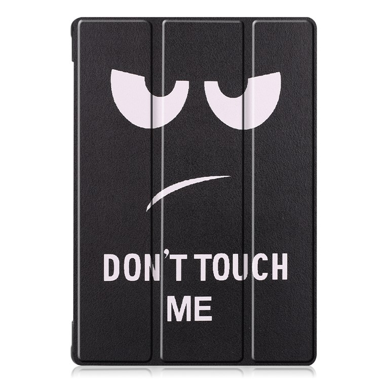 Pattern Printing Leather Tri-fold Tablet Flip Cover for Lenovo Tab M10 TB-X605F - Angry Face-2