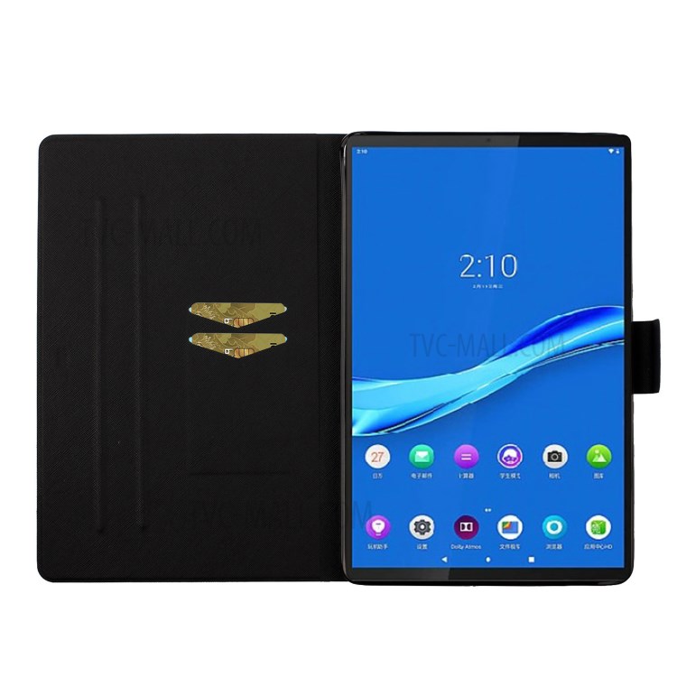Flower Pattern Printing Card Holder Stand Tablet Cover Case for Lenovo Smart Tab M10FHD - Orange-6