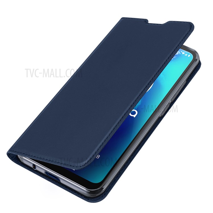 DUX DUCIS Skin Pro Series Leather Shell for Motorola Moto G8 Power Lite - Blue-4