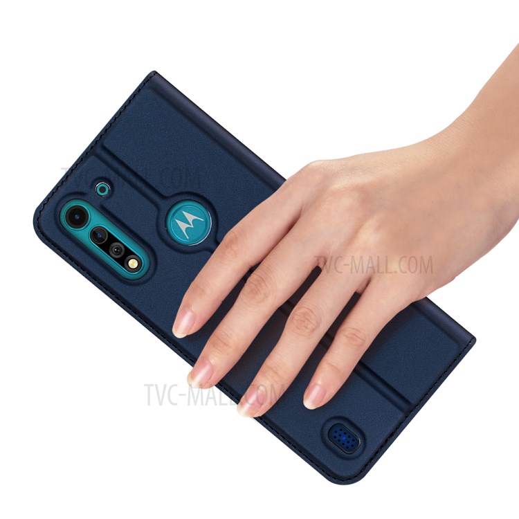 DUX DUCIS Skin Pro Series Leather Shell for Motorola Moto G8 Power Lite - Blue-7