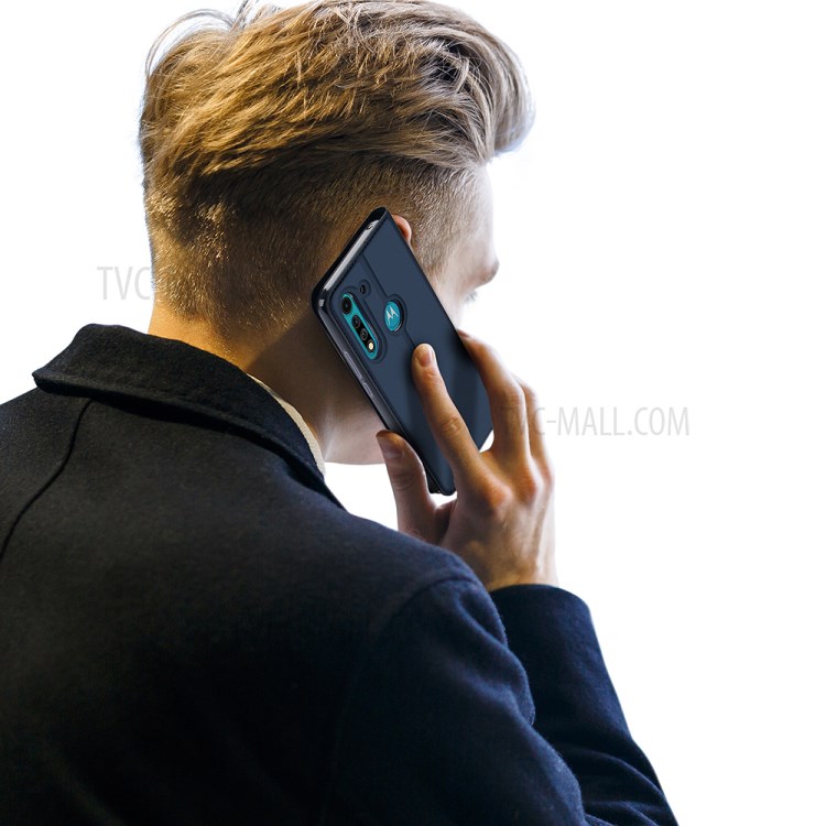 DUX DUCIS Skin Pro Series Leather Shell for Motorola Moto G8 Power Lite - Blue-9