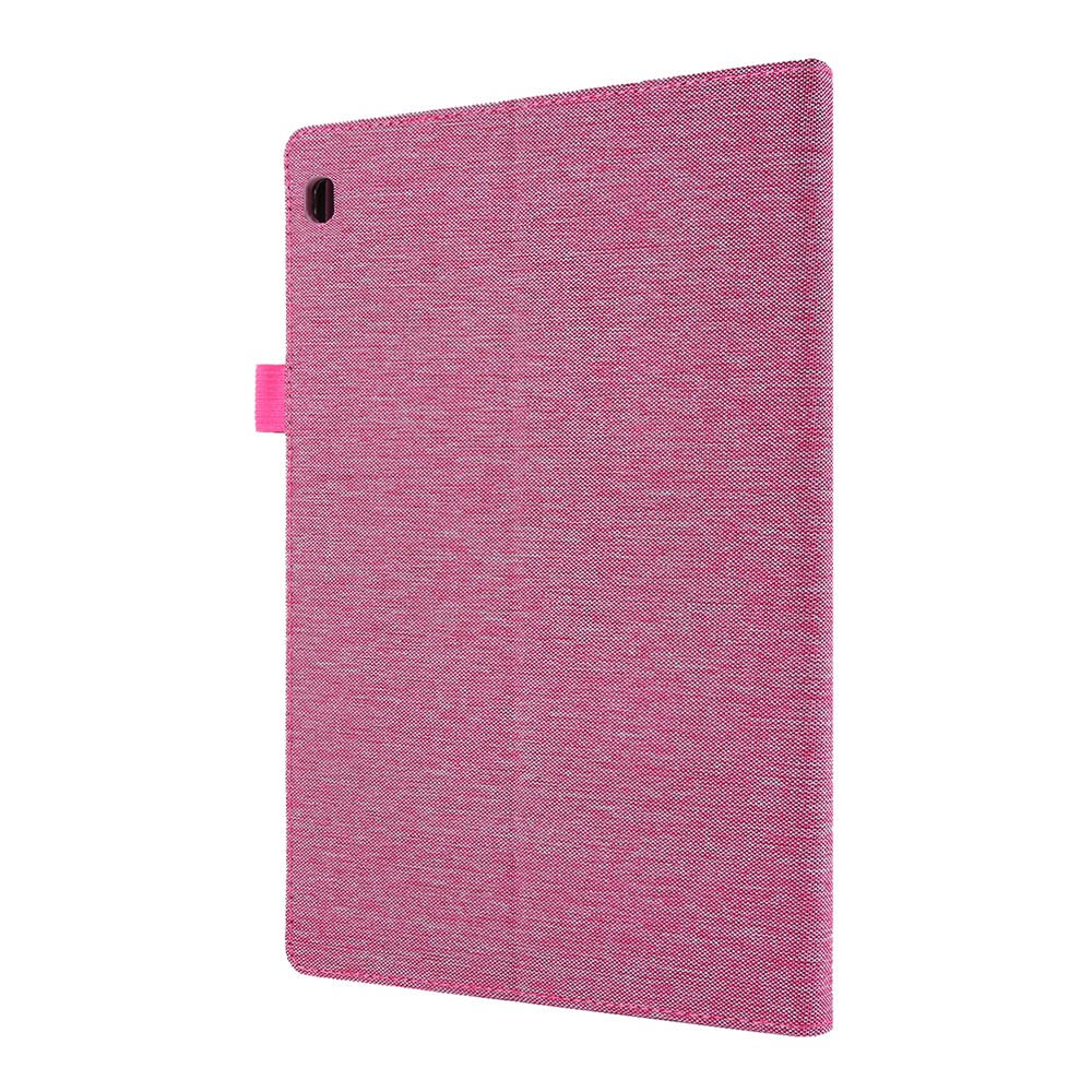 Cloth Texture Card Slots Leather Protective Case for Lenovo Tab M10 TB-X605F - Rose-6