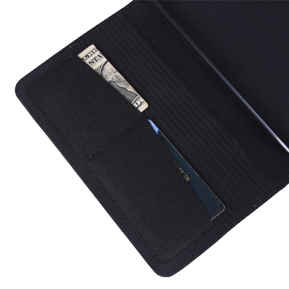 Cloth Texture Card Slots Stand Leather Protective Cover for Lenovo Tab M7 - Black-5