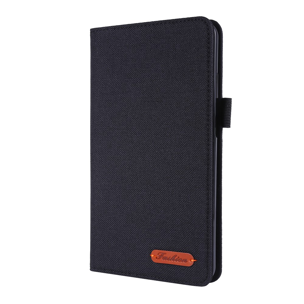 Cloth Texture Card Slots Stand Leather Protective Cover for Lenovo Tab M7 - Black-6