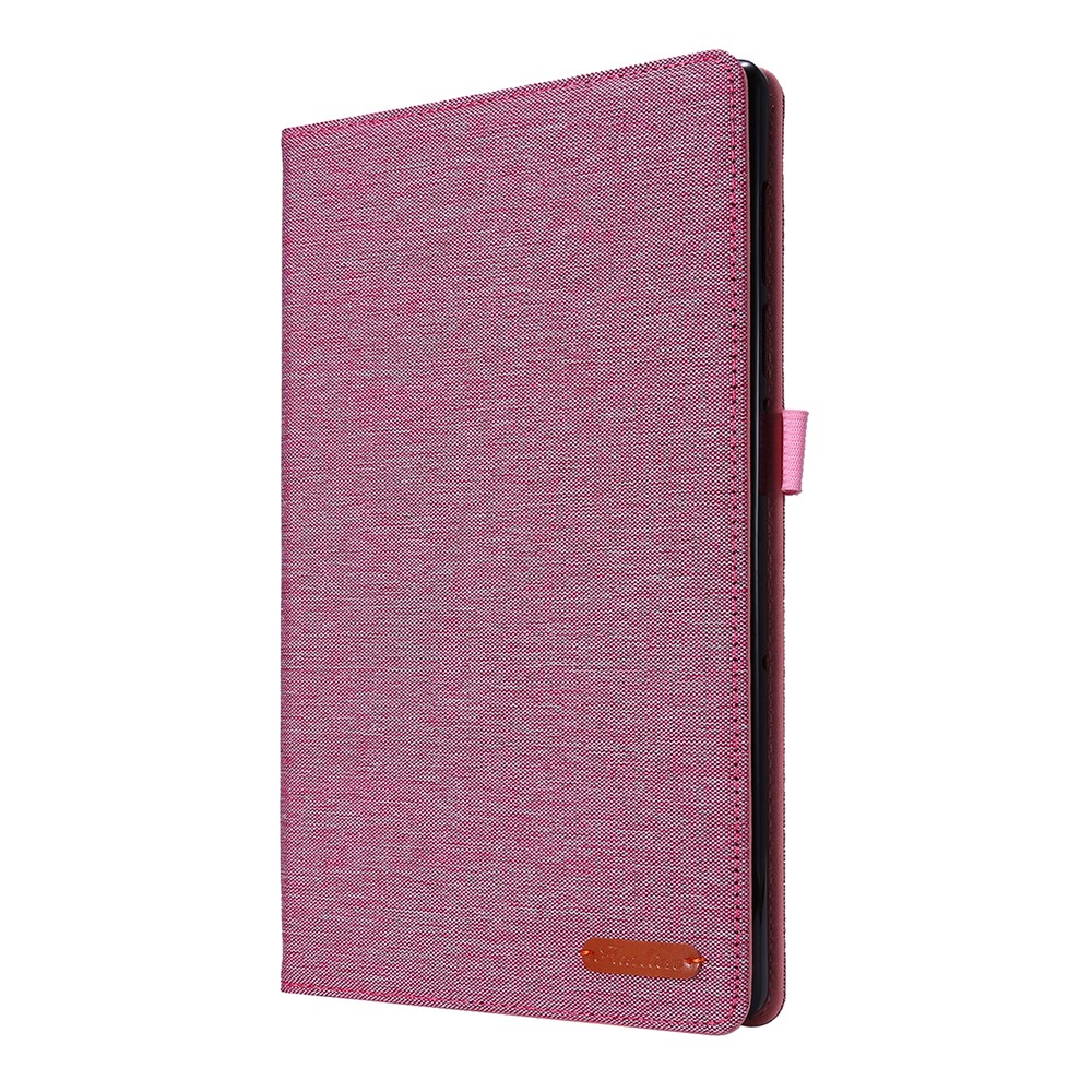 Cloth Texture Card Slots Stand Leather Protective Case for Lenovo Tab M10 Plus - Pink-3