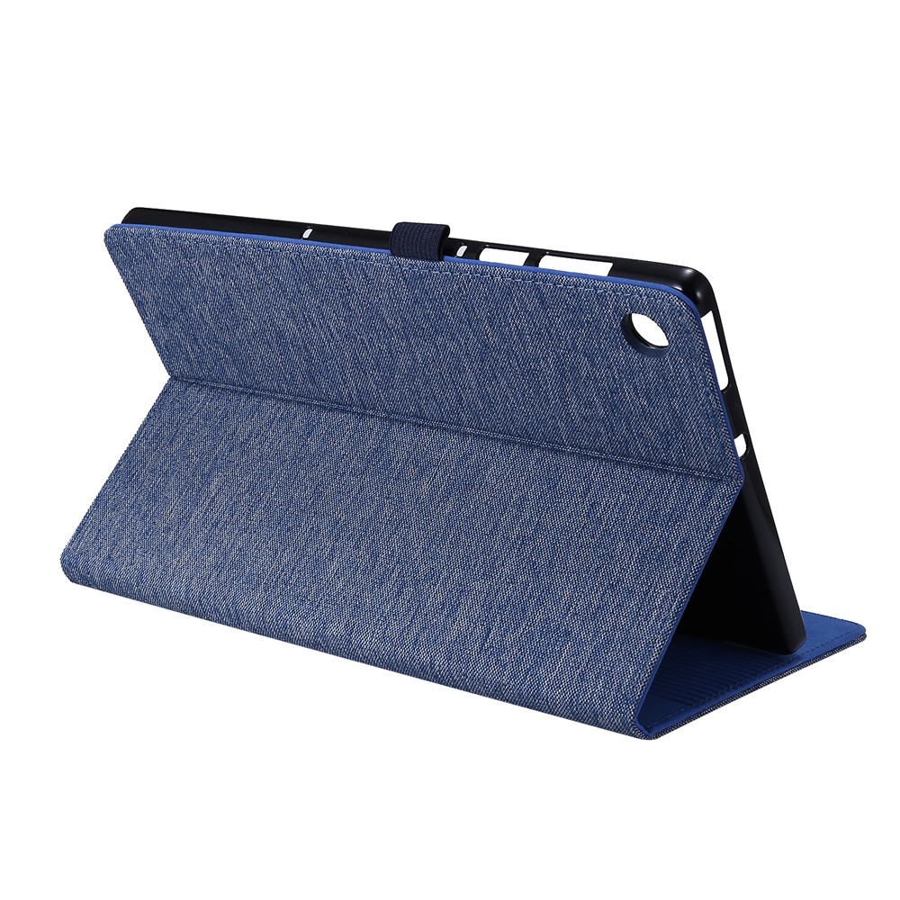 Cloth Texture Card Slots Stand Leather Protective Case for Lenovo Tab M10 Plus - Blue-3
