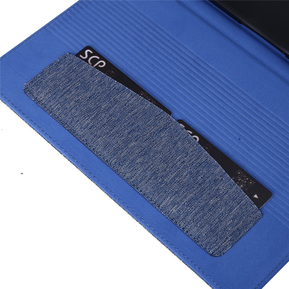 Cloth Texture Card Slots Stand Leather Protective Case for Lenovo Tab M10 Plus - Blue-4