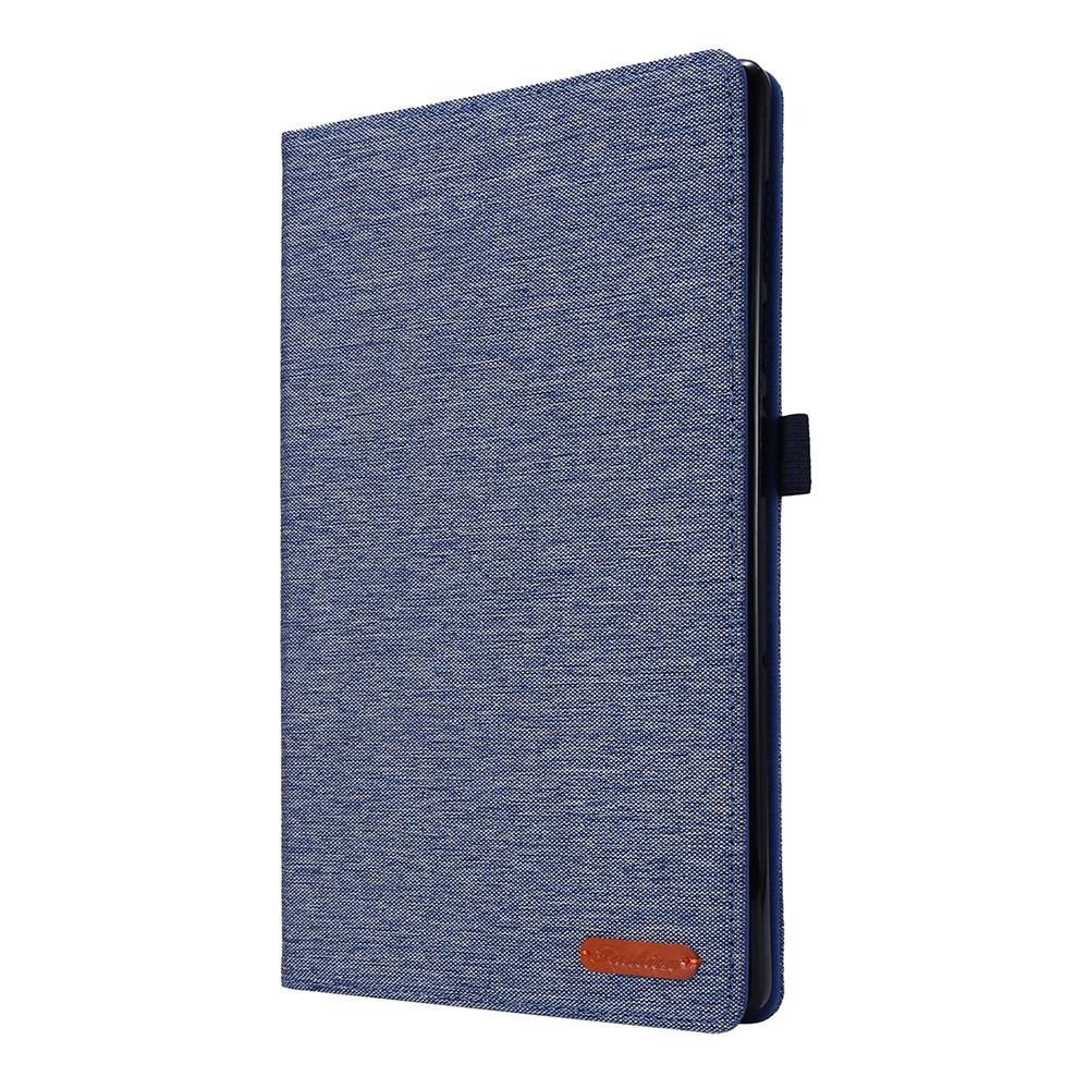 Cloth Texture Card Slots Stand Leather Protective Case for Lenovo Tab M10 Plus - Blue-6