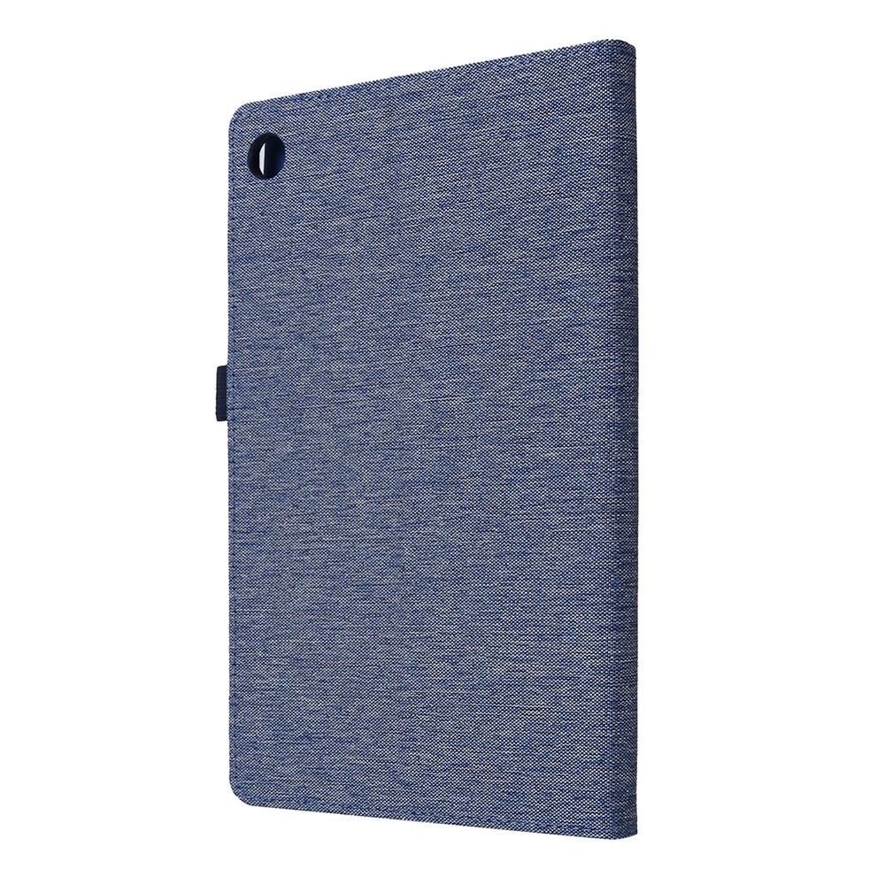 Cloth Texture Card Slots Stand Leather Protective Case for Lenovo Tab M10 Plus - Blue-7