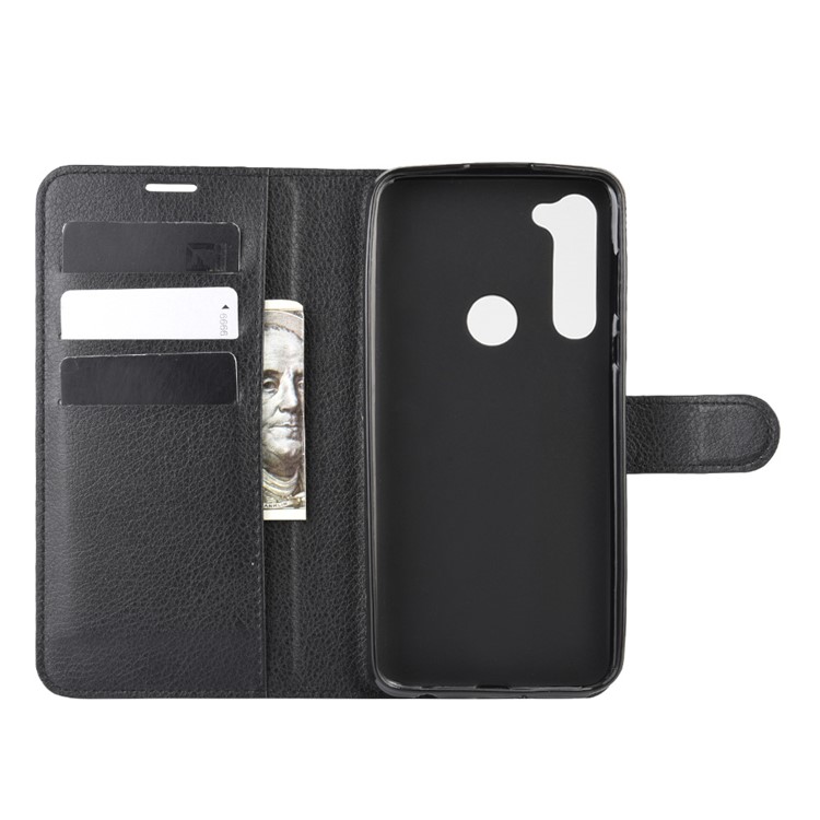 Coquille En Cuir Porte-monnaie De La Peau Litchi Pour Motorola Moto Stylet G / G Pro - Noir-4